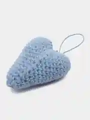 Голубой брелок сердечко