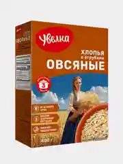 Хлопья овсяные быстрые Увелка, с пшеничными отрубями, 400 г