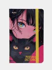 Блокнот для зарисовок 64 листа 117х180 мм. Скетчбук Maxi Pocket MyArt. Проф-Пресс