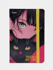 Фуксия блокнот для зарисовок 64 листа 117х180 мм. Скетчбук Maxi Pocket MyArt. Проф-Пресс