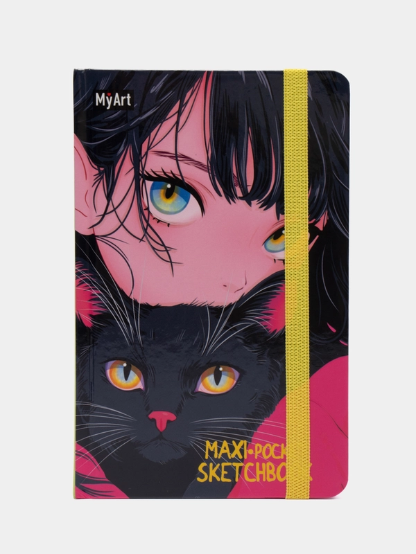 Блокнот для зарисовок 64 листа 117х180 мм. Скетчбук Maxi Pocket MyArt. Проф-Пресс