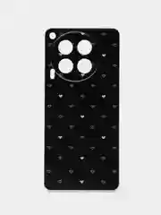 Черный чехол на Tecno Camon 30 4G / Текно Камон 30 4G прозрачный, с рисунком, защита камеры