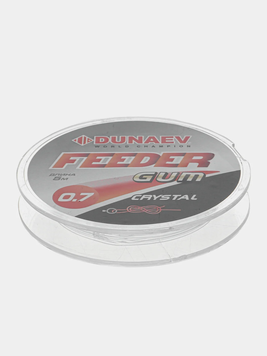 Прозрачный фидерная резина Dunaev FEEDER Gum ,цвет Чёрный/Прозрачный, Фидергам для фидера, леска