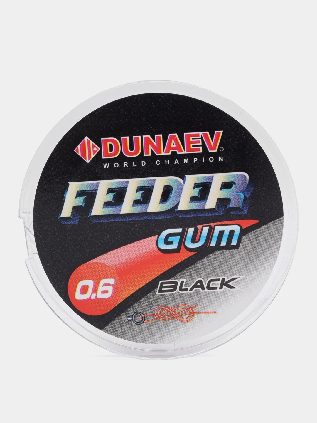 Черный фидерная резина Dunaev FEEDER Gum ,цвет Чёрный/Прозрачный, Фидергам для фидера, леска