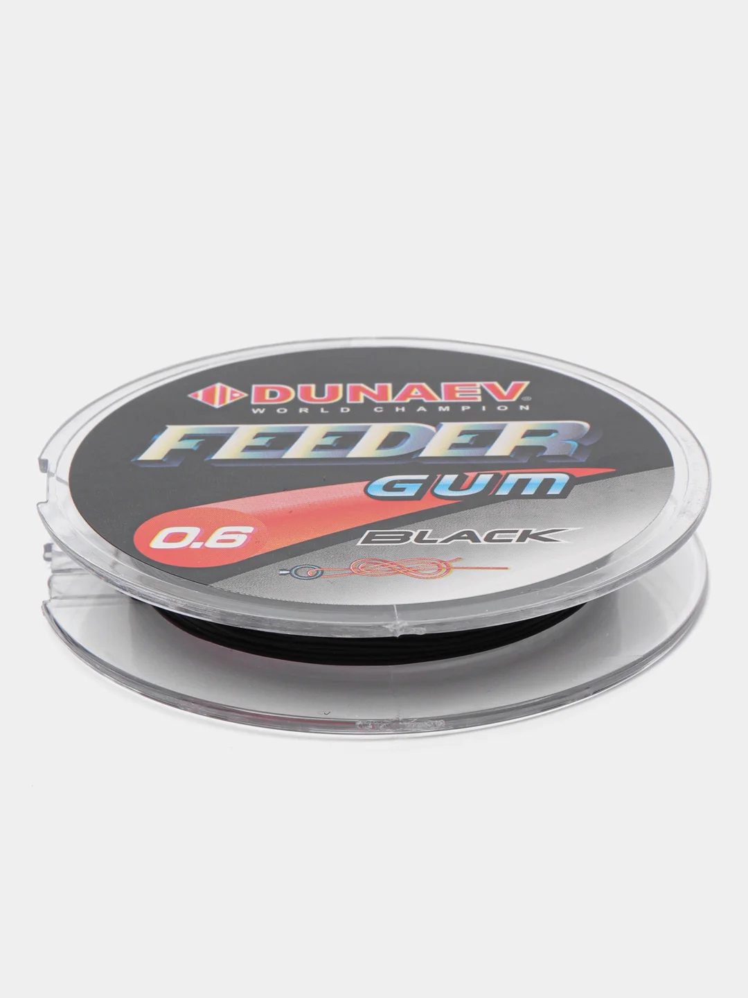 Прозрачный фидерная резина Dunaev FEEDER Gum ,цвет Чёрный/Прозрачный, Фидергам для фидера, леска