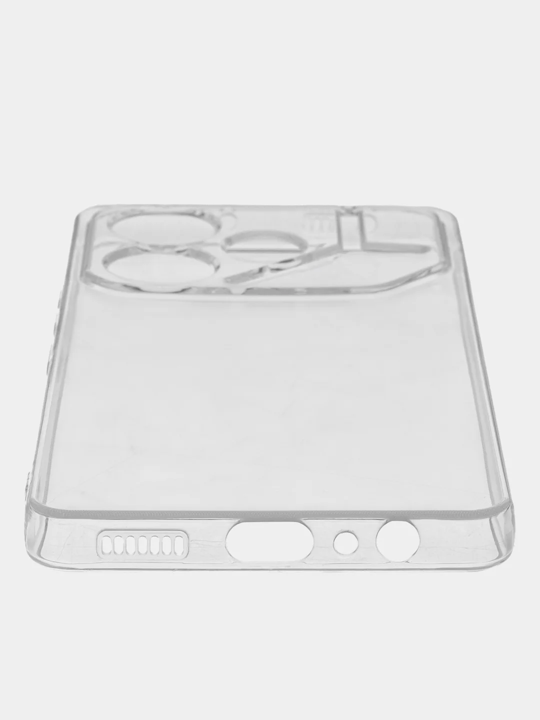 Прозрачный силиконовый чехол на Tecno Pova 6 / Текно Пова 6 прозрачный, с рисунком, защита камеры