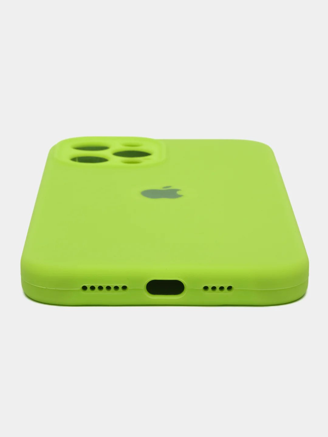 Салатовый чехол iPhone, Айфон 12 Про Макс, Pro Max, силиконовый