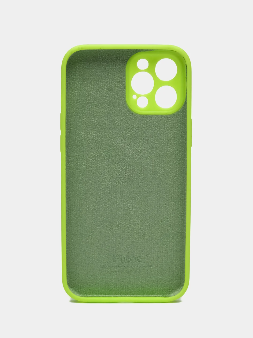 Салатовый чехол iPhone, Айфон 12 Про Макс, Pro Max, силиконовый