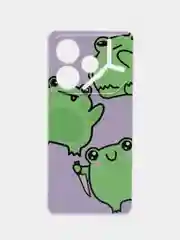 Лавандовый силиконовый чехол на Tecno Pova 6 / Текно Пова 6 прозрачный, с рисунком, защита камеры