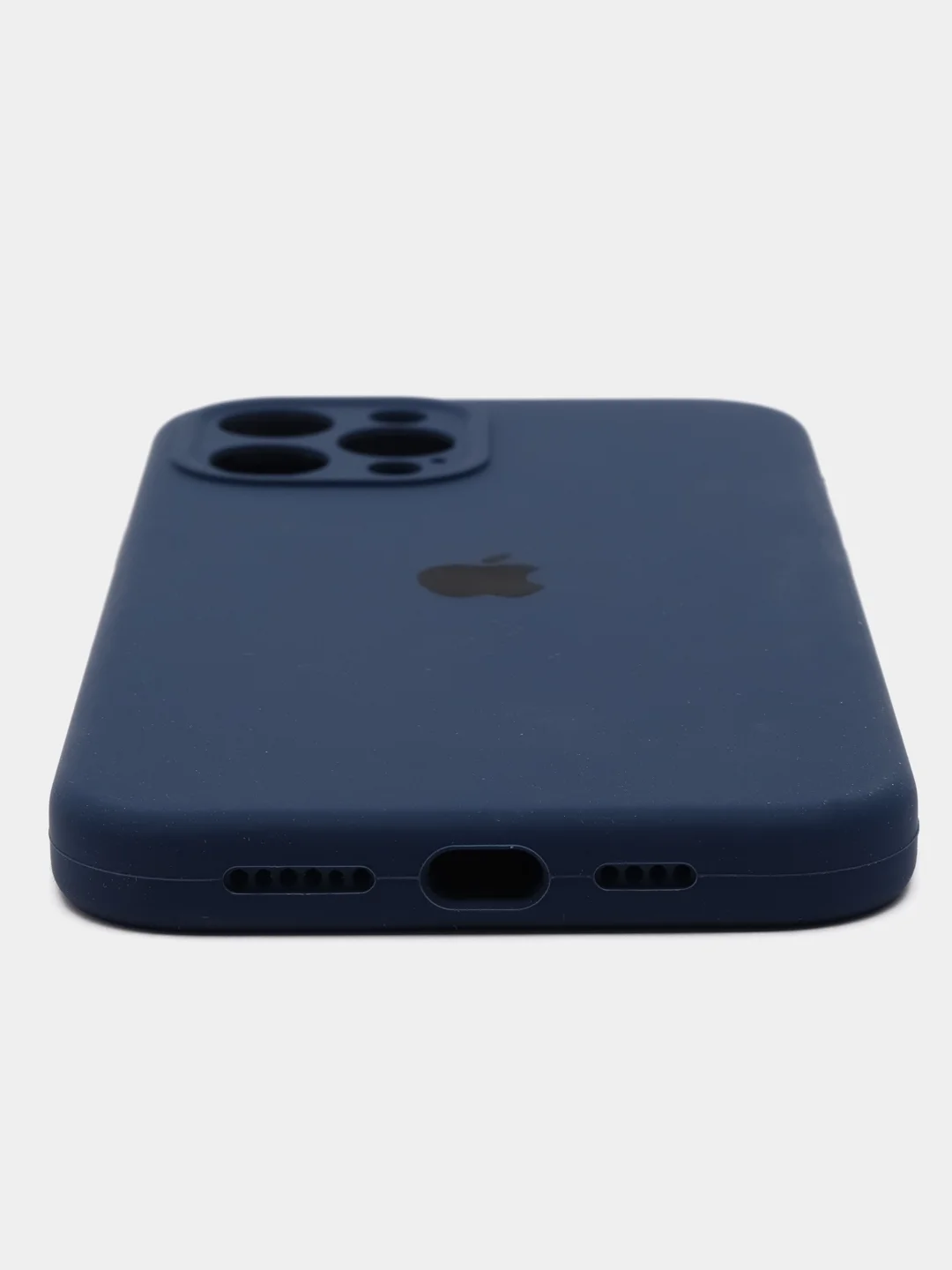 Темно-синий чехол iPhone, Айфон 12 Про Макс, Pro Max, силиконовый