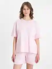 Конфетный пижама женская, футболка оверсайз и шорты