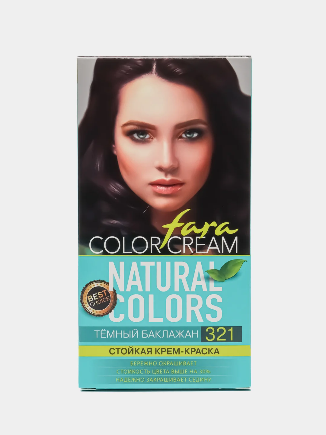 Крем-краска для волос Fara Natural Colors, 321 тёмный баклажан
