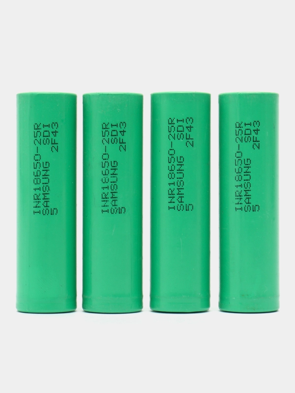Аккумулятор литий-ионный 18650 Samsung 2500mah 20A 25R (факт. 2600mah) (4 штуки)