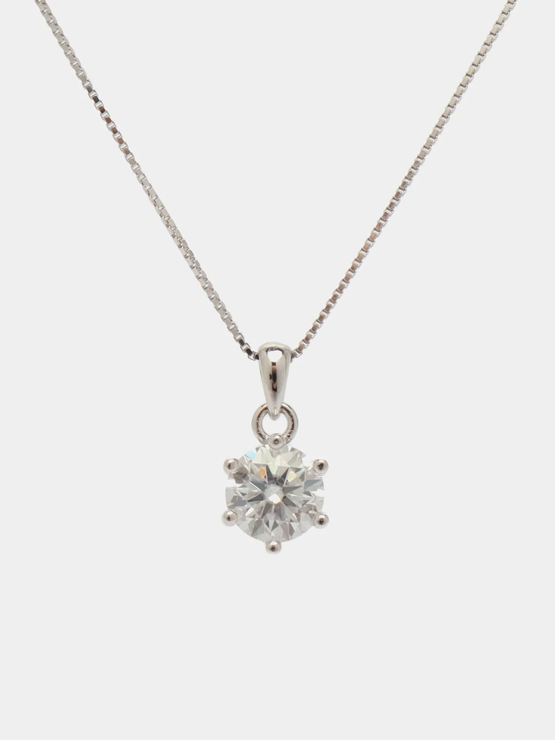 Колье цепь с муассанитом 1ct