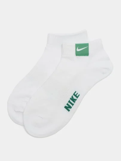 Аметистовый носки женские с логотипом nike белые короткие, Турция