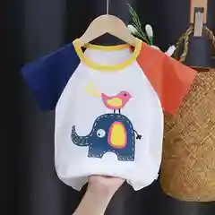 Розовый футболка детская для мальчика и девочки