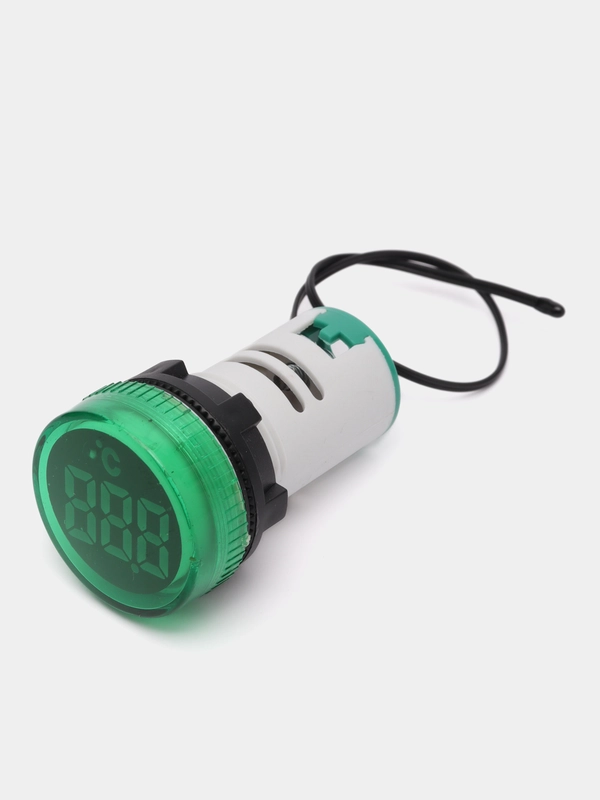 Термометр цифровой DMS-243 22мм зеленый круглый врезной