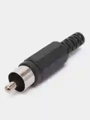 5 штук Штекер RCA (тюльпан) пластик черный