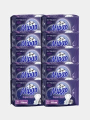 Прокладки женские гигиенические ночные с двойными крылышками Mipao 100 шт