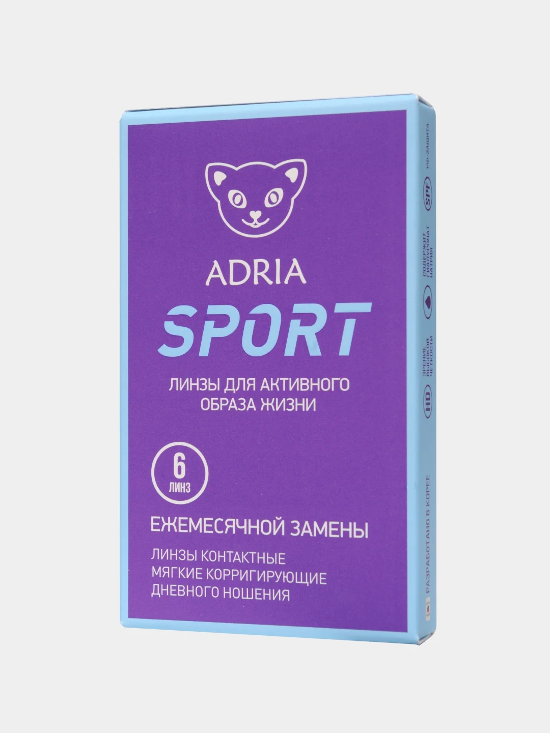 Контактные линзы ADRIA Sport, ежемесячные, все диоптрии, 6 шт