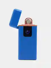 Синий зажигалка электронная USB, ультратонкая, ветрозащитная с зарядкой