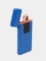 Синий зажигалка электронная USB, ультратонкая, ветрозащитная с зарядкой