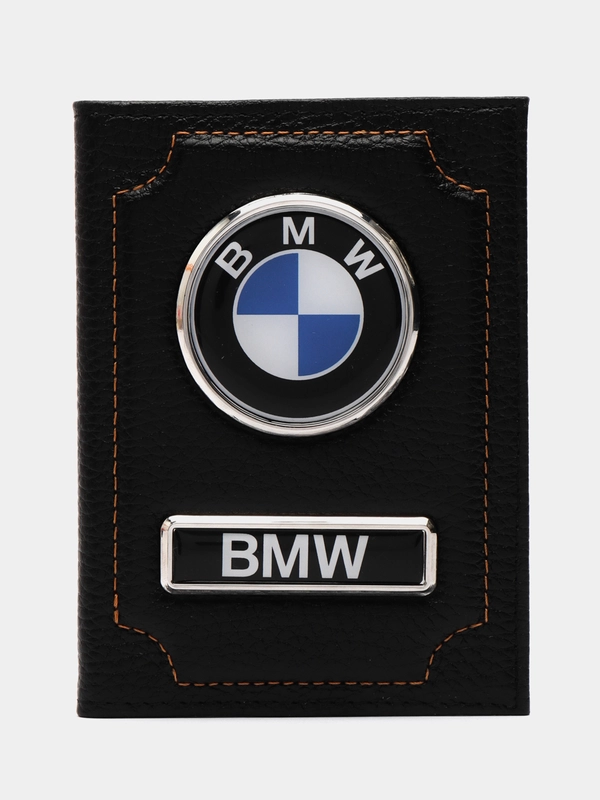 Обложка для автодокументов BMW из натуральной кожи/бумажник