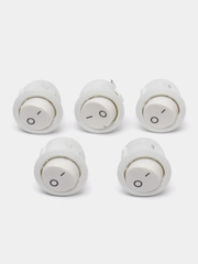 Переключатель KCD1-05 ON-OFF 6A 250V (2 контакта) белый (5 штук)