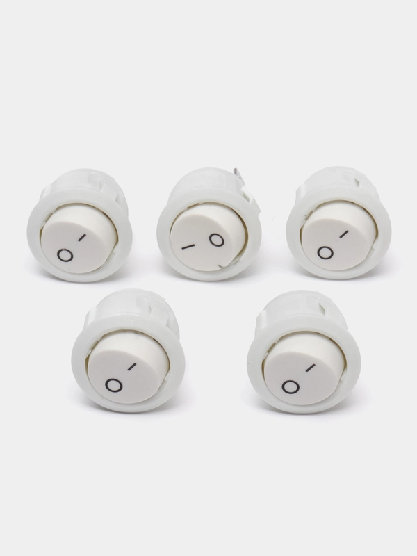Переключатель KCD1-05 ON-OFF 6A 250V (2 контакта) белый (5 штук)