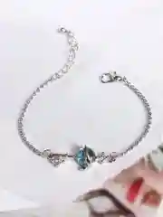Серый меланж браслет женский с подвеской в виде сферы