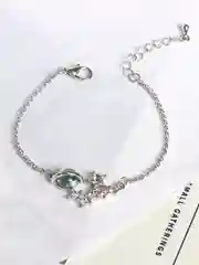 Серебряный браслет женский с подвеской в виде сферы