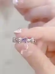 Серебряный женское кольцо в дизайнах: Сердце и Звезды