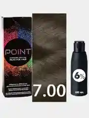 POINT. ПРОМО Краска для волос тон 7.00 Средне-рус для седых волос+6% оксид 100/100мл