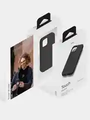 Черный чехол для iPhone 15 Plus uBear Touch Mag Case, MagSafe совместимый, софт-тач