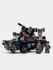 Черный детский 3D конструктор для мальчиков, спорткар, танк, ракета, полиция
