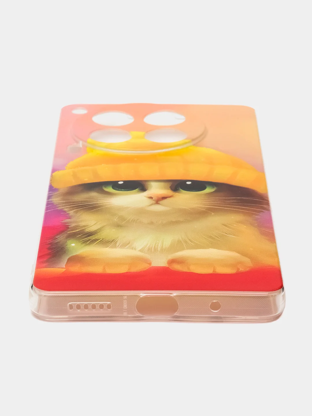 Желтый чехол на Tecno Camon 30 5G / Текно Камон 30 5G прозрачный, с рисунком, защита камеры