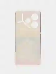 Желтый силиконовый чехол на Tecno Pova 6 / Текно Пова 6 прозрачный, с рисунком, защита камеры