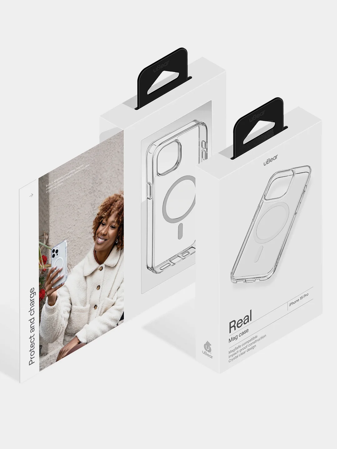 Чехол для iPhone 15 Pro uBear Real Mag Case, MagSafe совместимый, усиленный