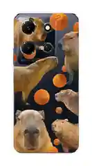 Хаки чехол для Infinix Note 30i (Инфиникс Нот 30и), прозрачный, с рисунком, защита камеры