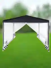 Синий шатер садовый для дачи, тент беседка Green Glade 1028/1033/1040/1036/1086, москитная сетка