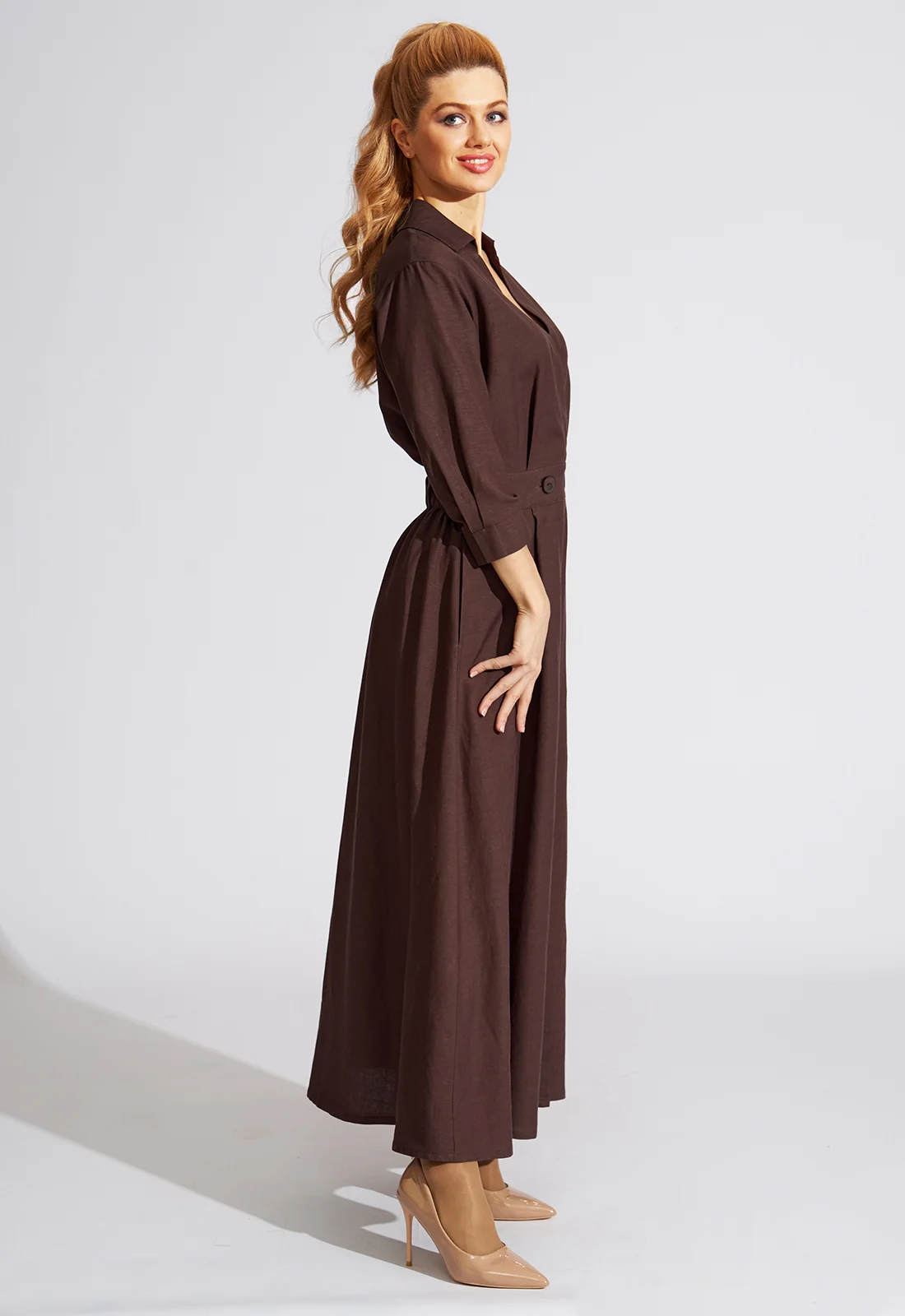 Коричневый платье женское DIMMA fashion studio "Дебби"