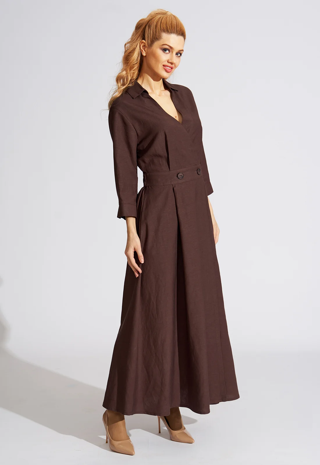 Коричневый платье женское DIMMA fashion studio "Дебби"