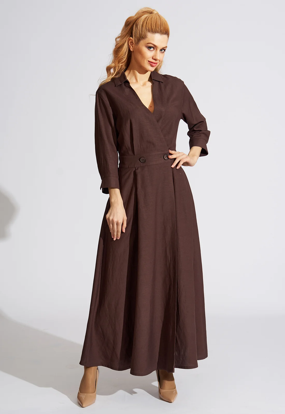 Коричневый платье женское DIMMA fashion studio "Дебби"