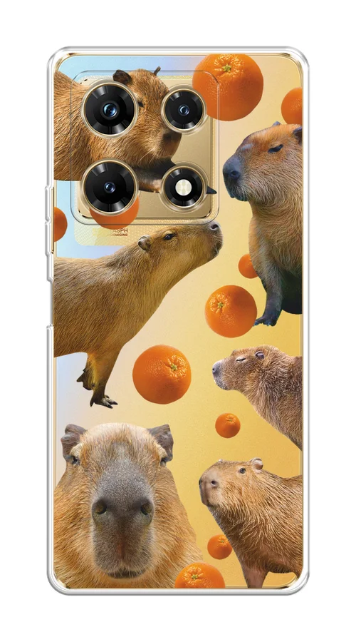 Алый чехол для Infinix Note 30 Pro (Инфиникс Нот 30 Про), прозрачный, с рисунком, защита камеры