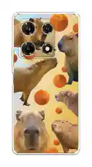 Алый чехол для Infinix Note 30 Pro (Инфиникс Нот 30 Про), прозрачный, с рисунком, защита камеры