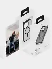 Темно-синий чехол для iPhone 15 Pro Max uBear Cloud Mag Case, MagSafe совместимый, усиленный, силк-тач