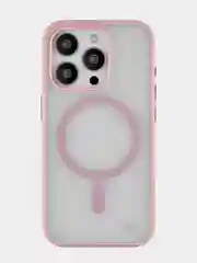 Розовый чехол для iPhone 15 Pro Max uBear Cloud Mag Case, MagSafe совместимый, усиленный, силк-тач