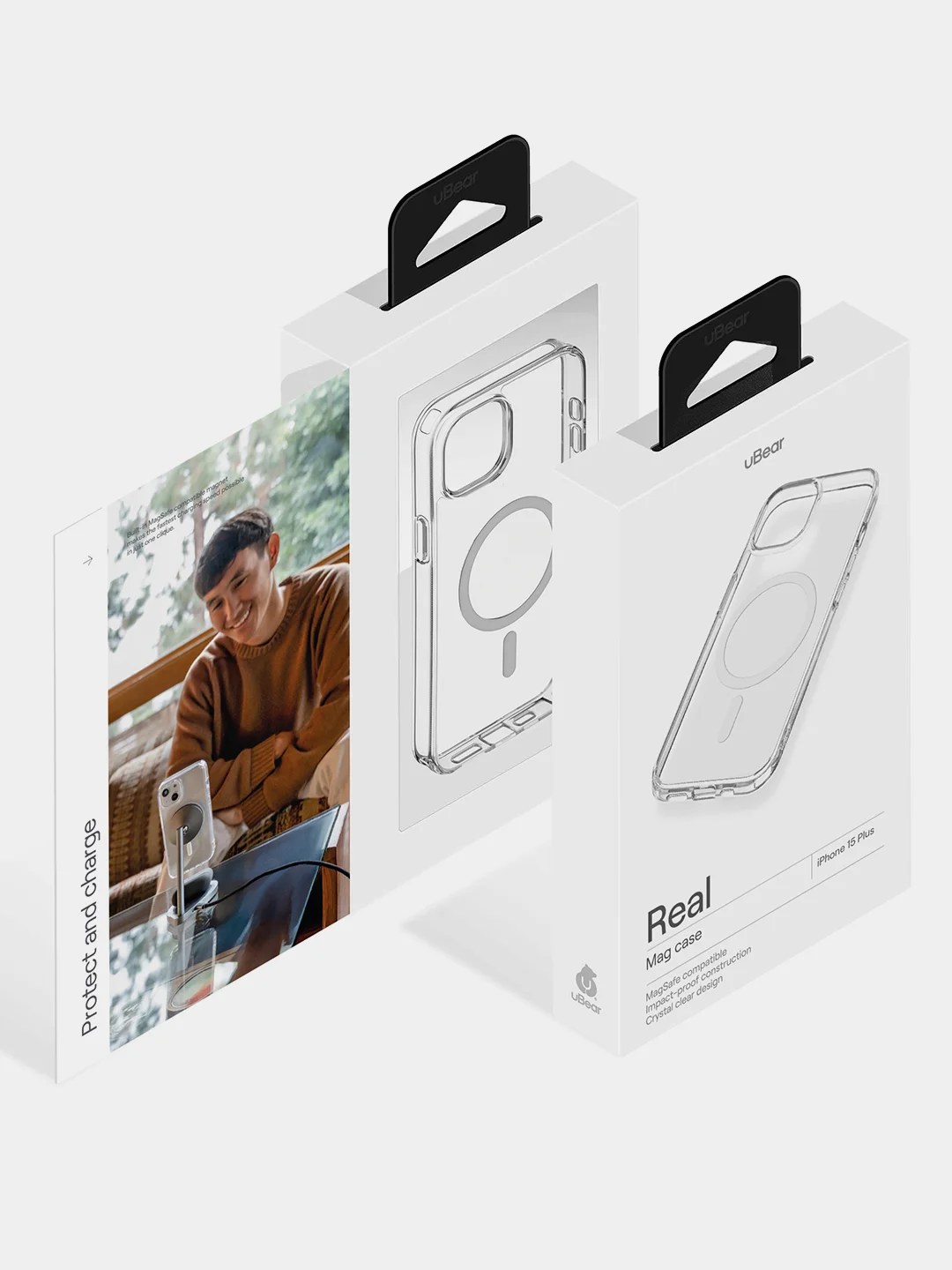 Чехол для iPhone 15 Plus uBear Real Mag Case, MagSafe совместимый, усиленный