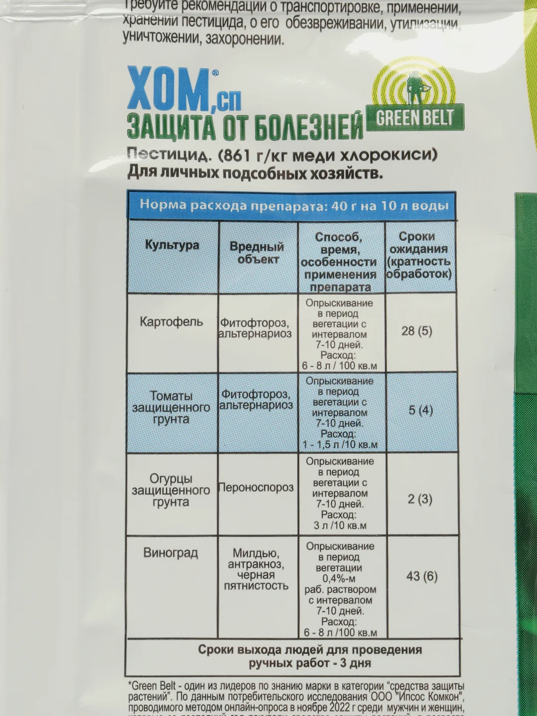 Green Belt ХОМ защ от болезней 40г