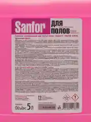 Средство для пола SANFOR Цветочный фреш Ультра Блеск, 5 л